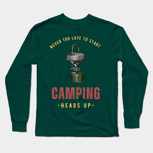 Gas Burner Stove for Camping Long Sleeve T-Shirt by Radi-SH